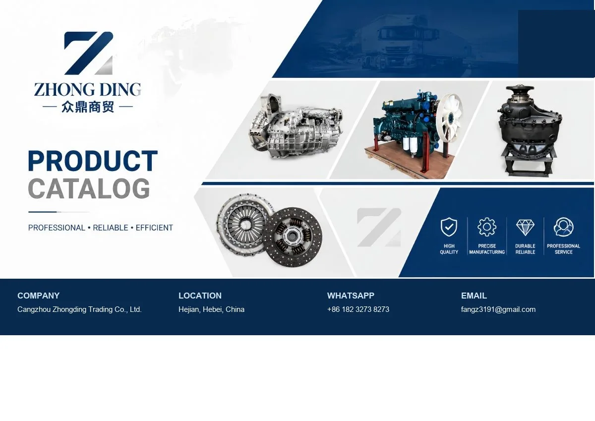 Zhongding truck parts product catalog cover