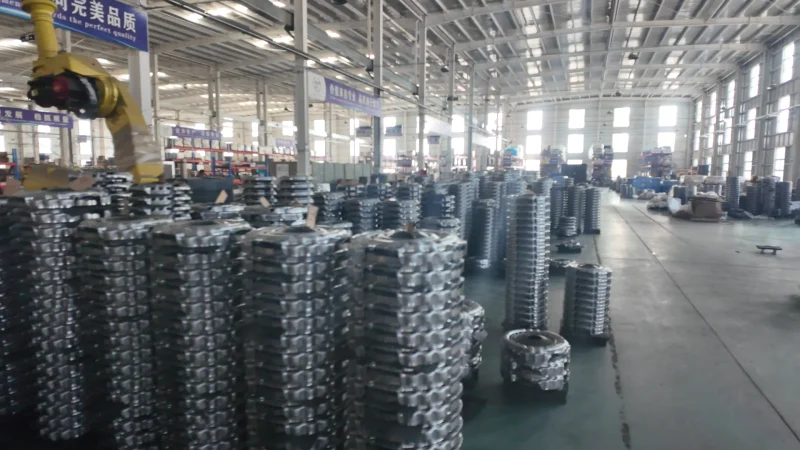 Clutch components arranged in the warehouse.
